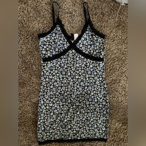 Divided Blue floral bodycon dress